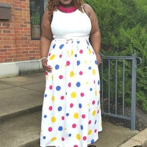 Colorful Polka Dot Skirt